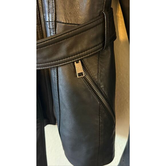 Andrew Marc New York Genuine Leather Belted Jacket – Size Medium – NEW - Picture 16 of 16